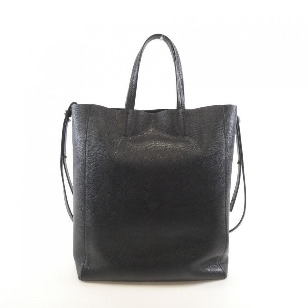 Celine Cabas Tote calfskin Vertical Bag pebbled leather Black
